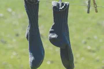Socks Hanging on a clothesline