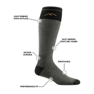 Darn Tough Hunting Sock Features