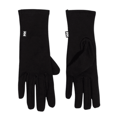 A Pair Of Long Black Merino Wool Liner Gloves From Helly Hansen